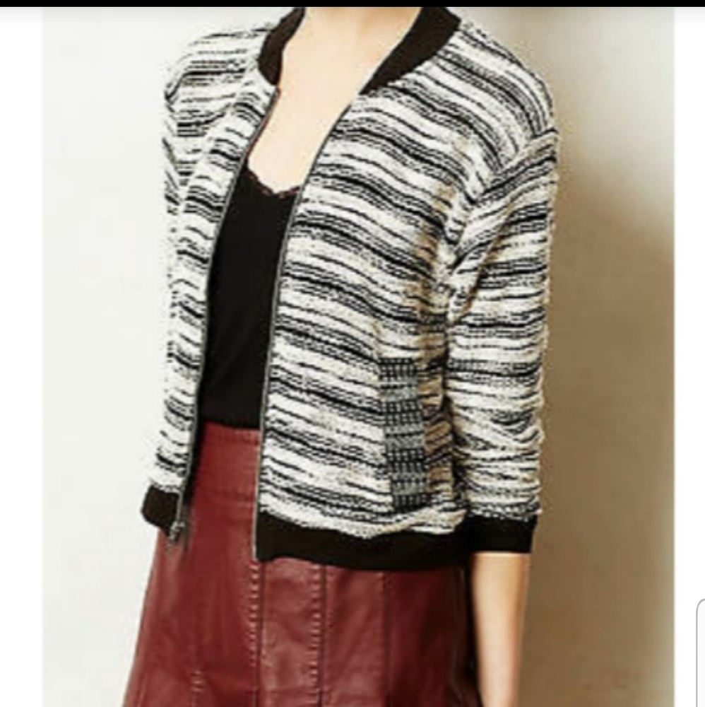 Anthro Dolan Brindlestitch knit bomber jacket sz S